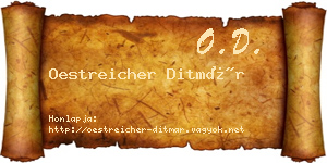 Oestreicher Ditmár névjegykártya